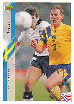 Jan Eriksson Sweden Upper Deck World Cup 1994 Eng/Spa #88